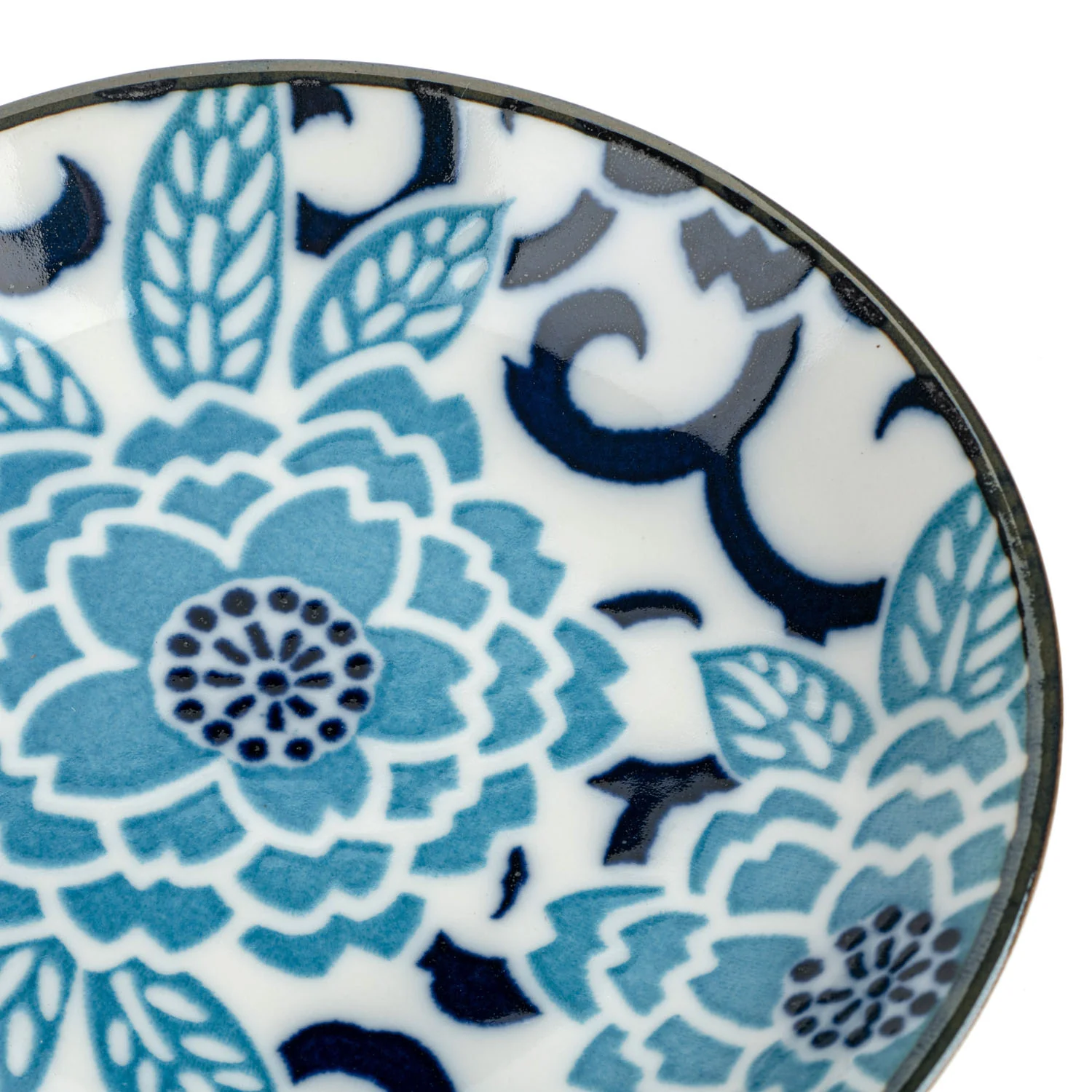 Blue Peony Japanese Sauce Dish - Image 4