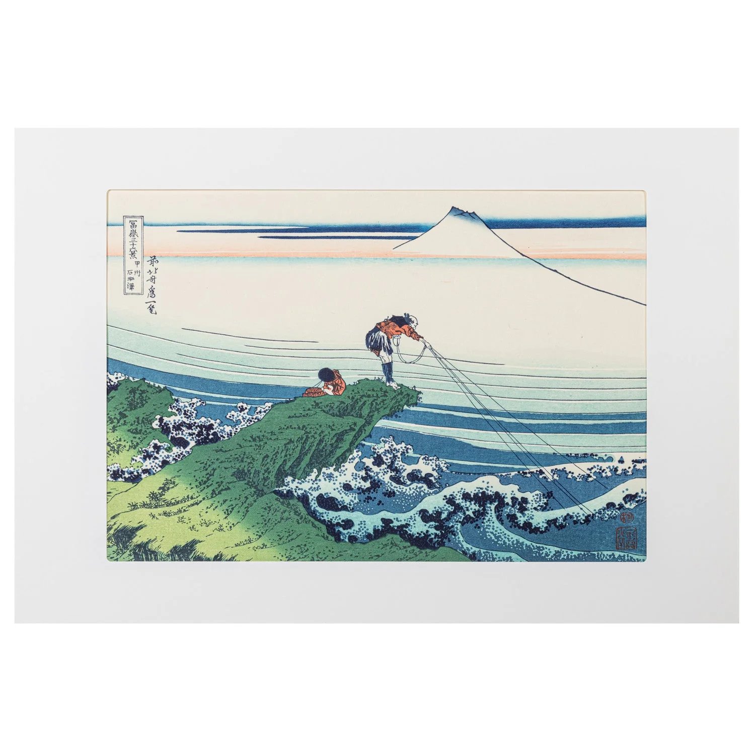 Framed Kajikazawa in Kai Japanese Woodblock Print - Image 2