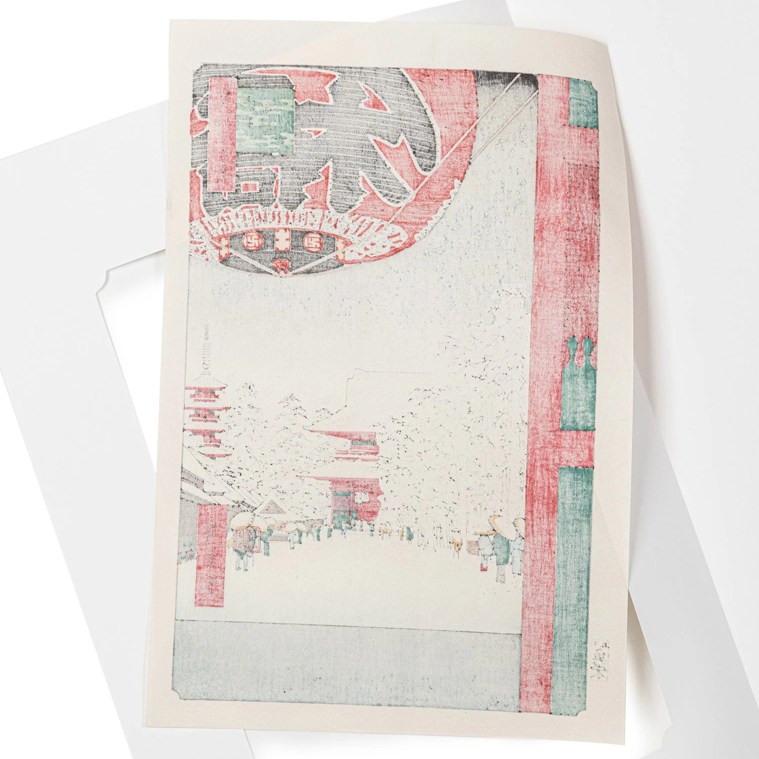 Framed Kinryuzan Sensoji Temple Woodblock Print - Image 3