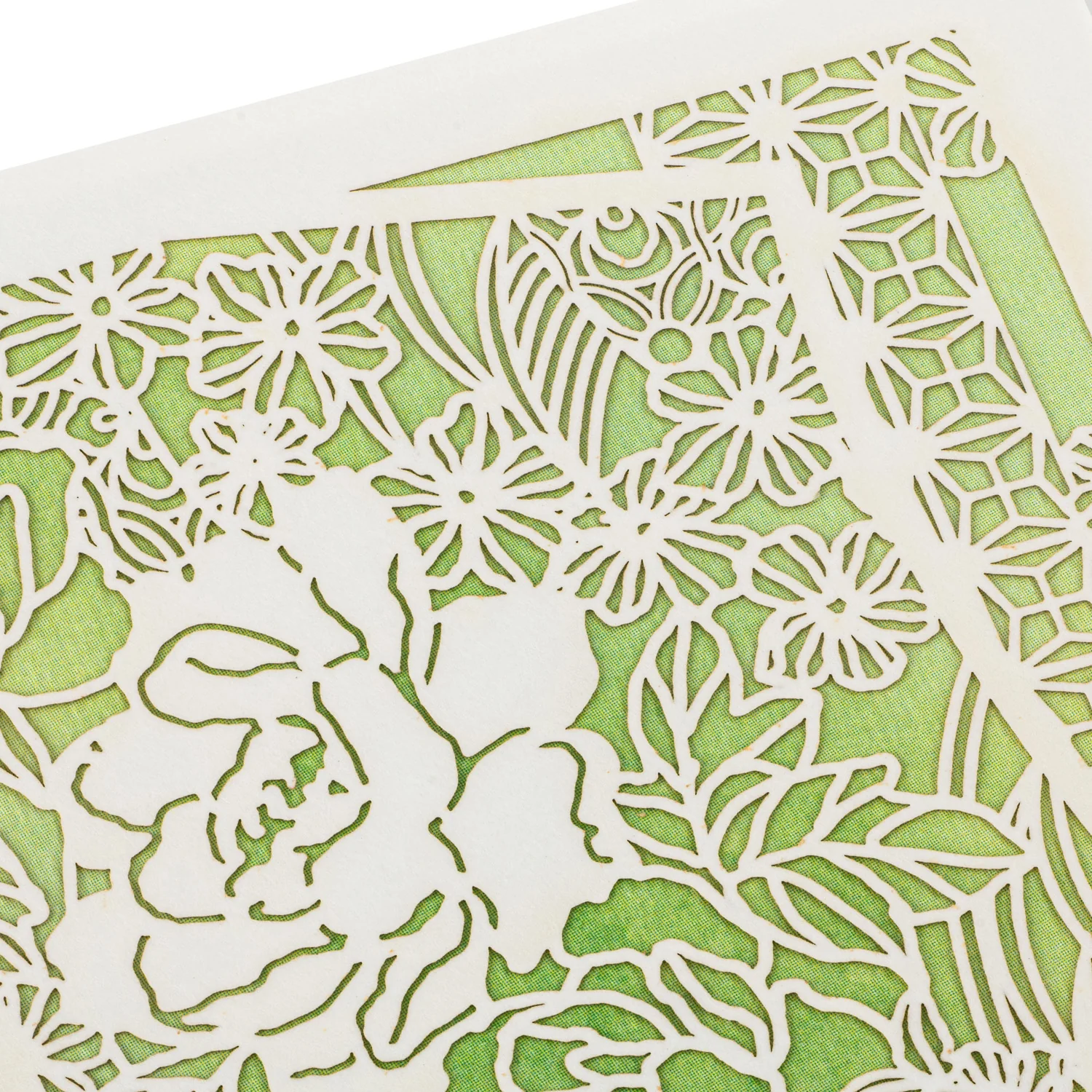 Pale Green Lasercut Japanese Congratulations Card - Image 2