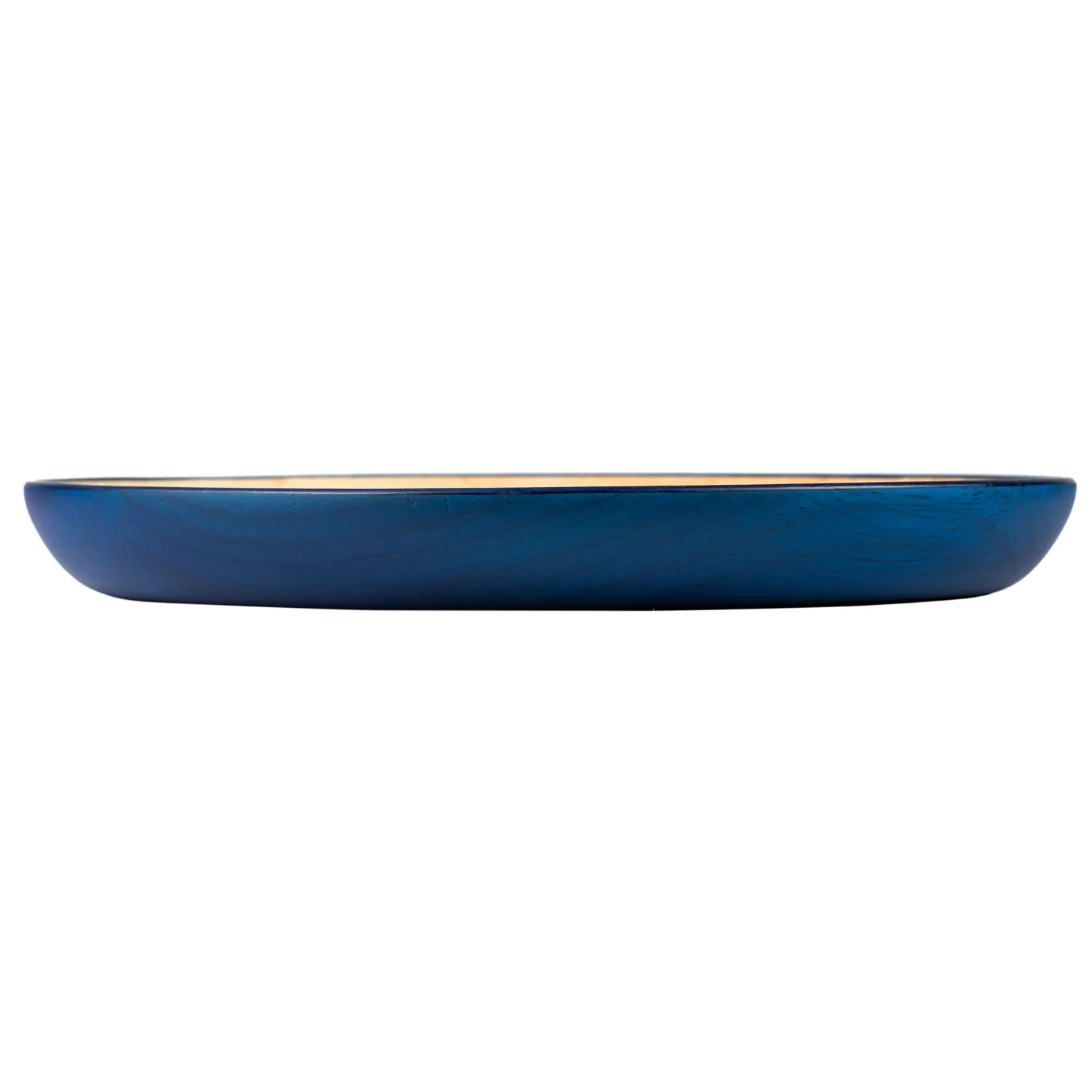 Premium Blue Japanese Round Wooden Plate - Image 4