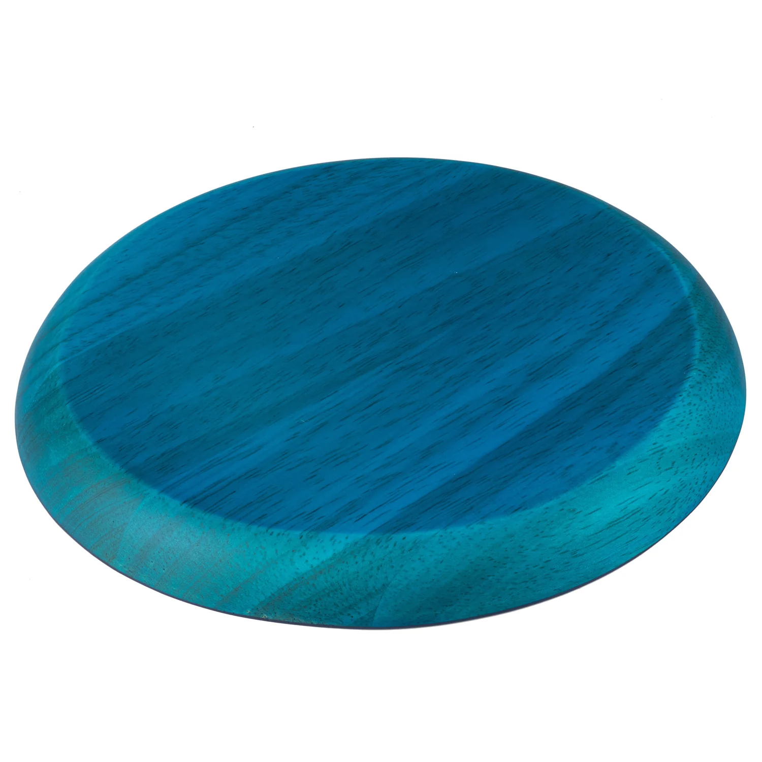 Premium Turquoise Japanese Round Wooden Plate - Image 5