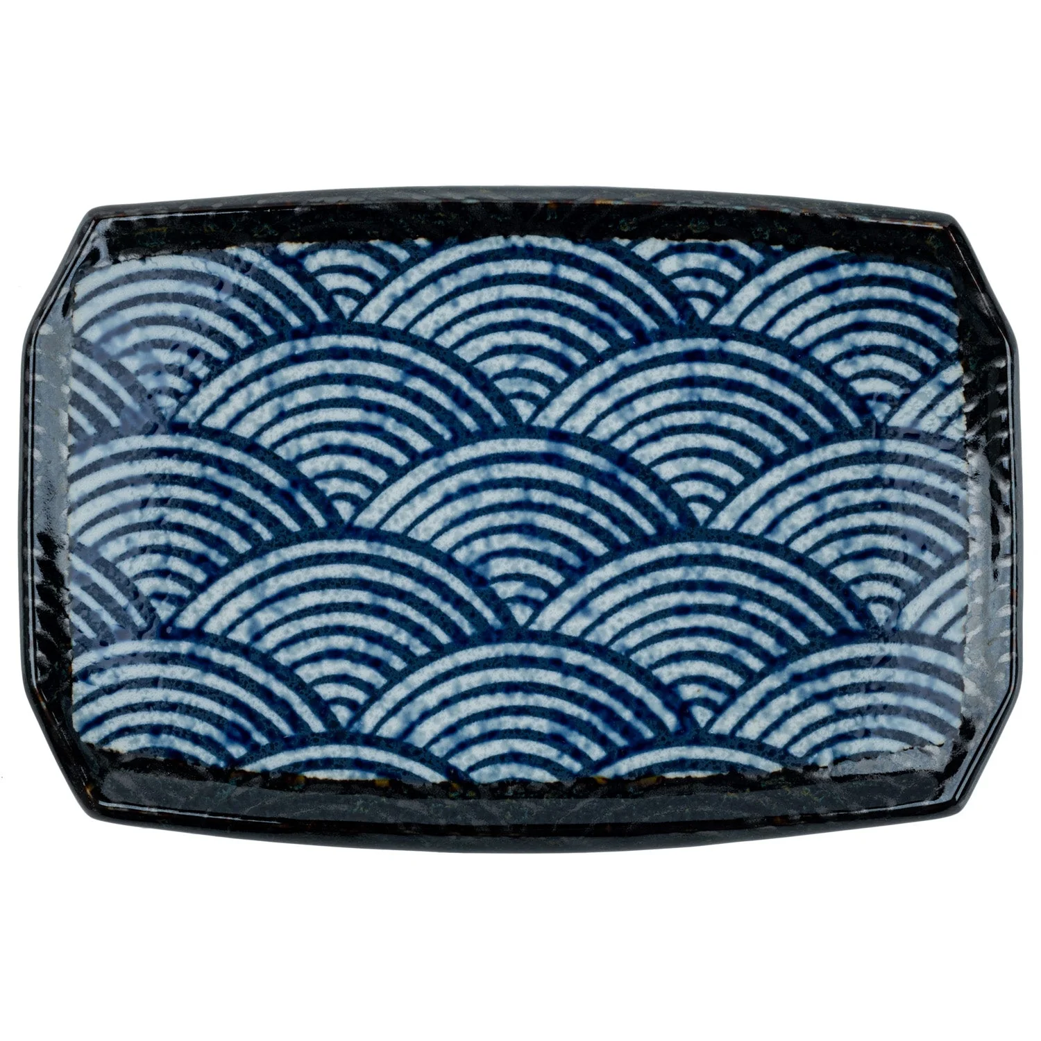 Seikaiha Oblong Japanese Sushi Plate - Image 3