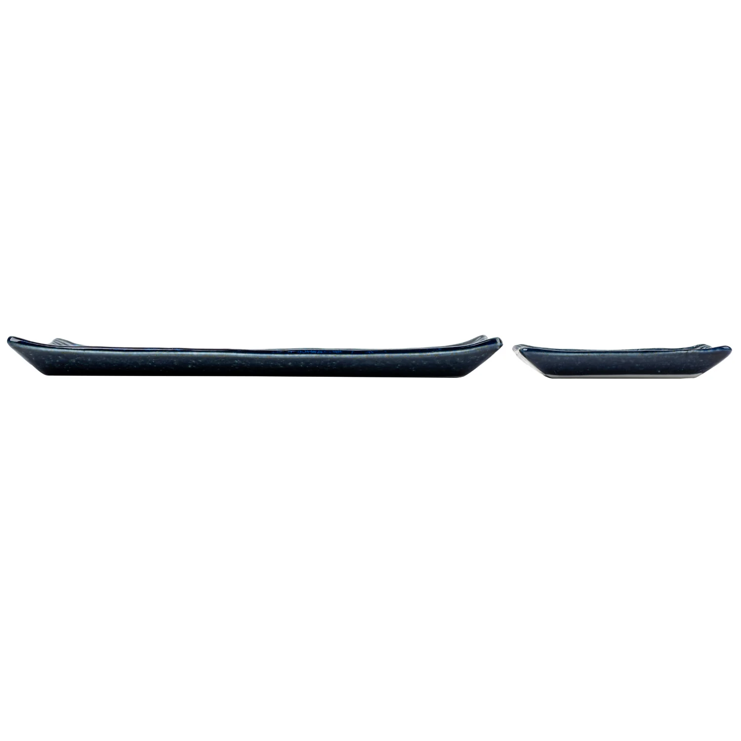 Shinogi Blue Ribbed Japanese Ceramic Sushi Set - Image 4