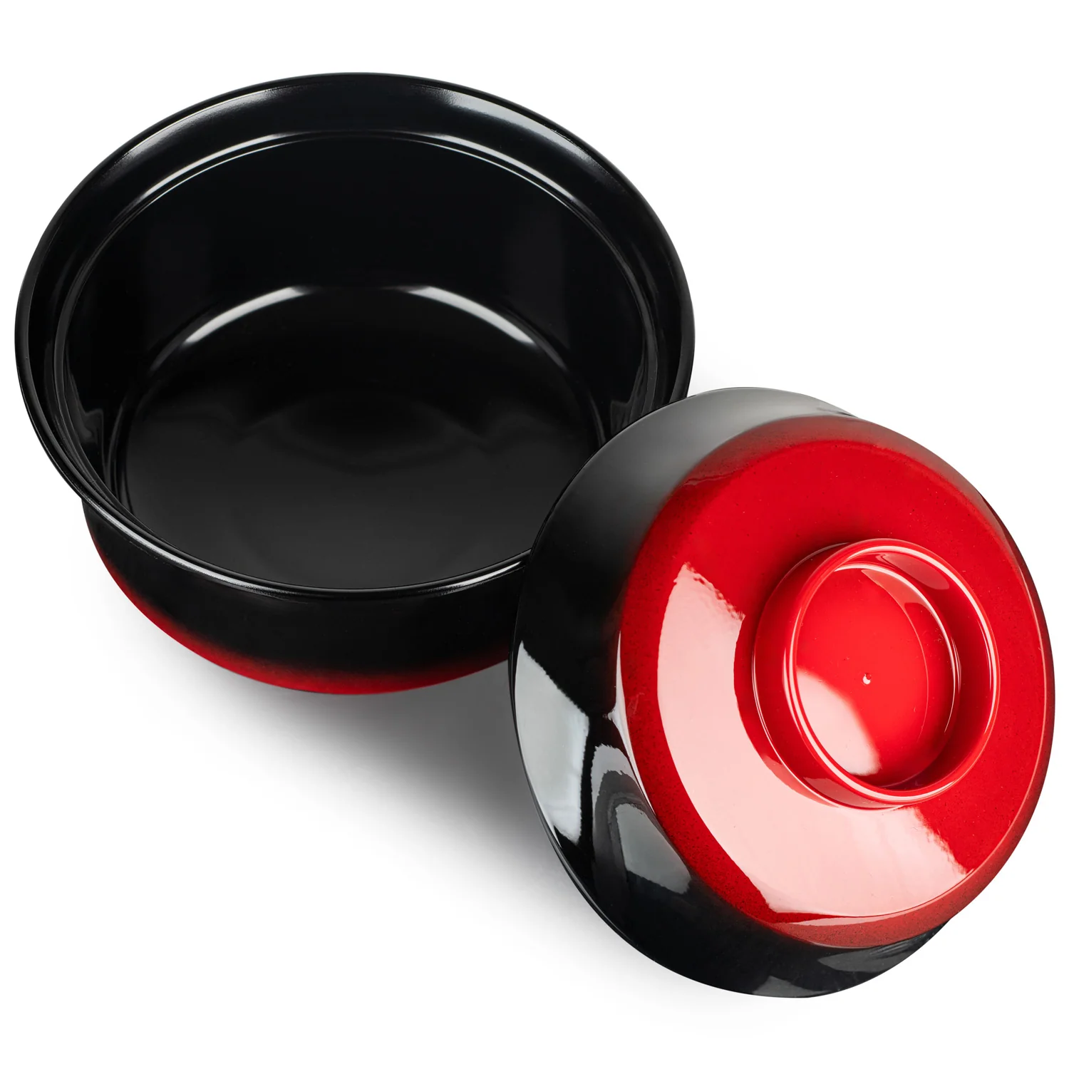 Tenryu Japanese Lacquer Soup Bowl and Lid - Image 3