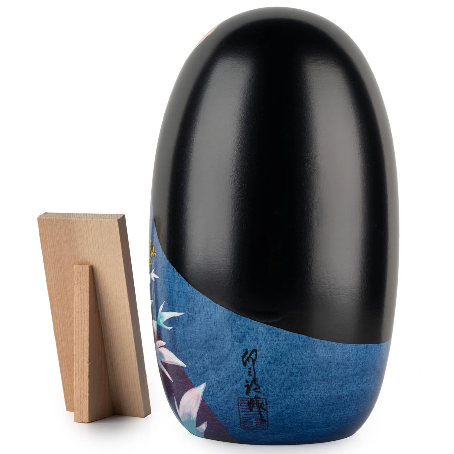 Heart of Flowers Japanese Kokeshi Doll - Image 3