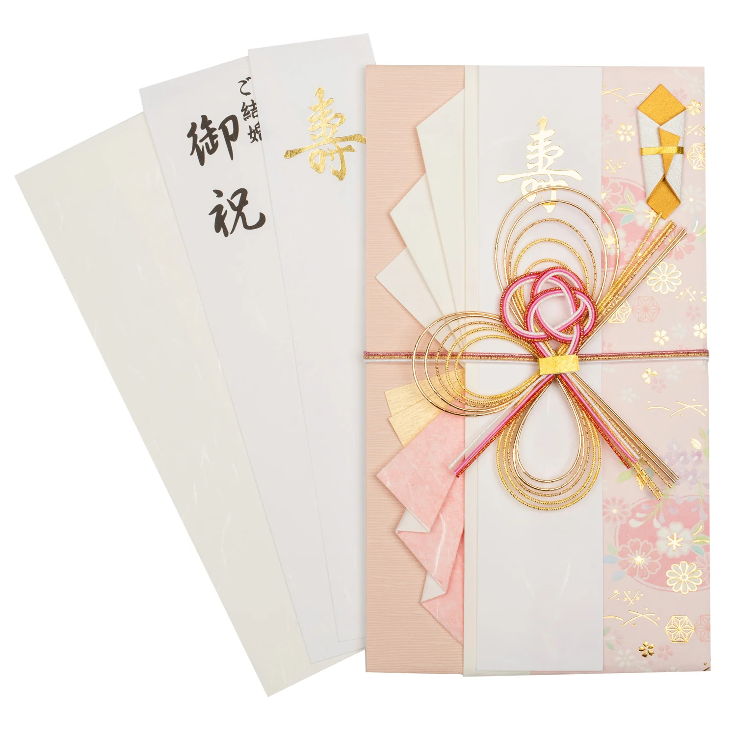 Tsumugi Pink Knot Japanese Wedding Card - Image 3