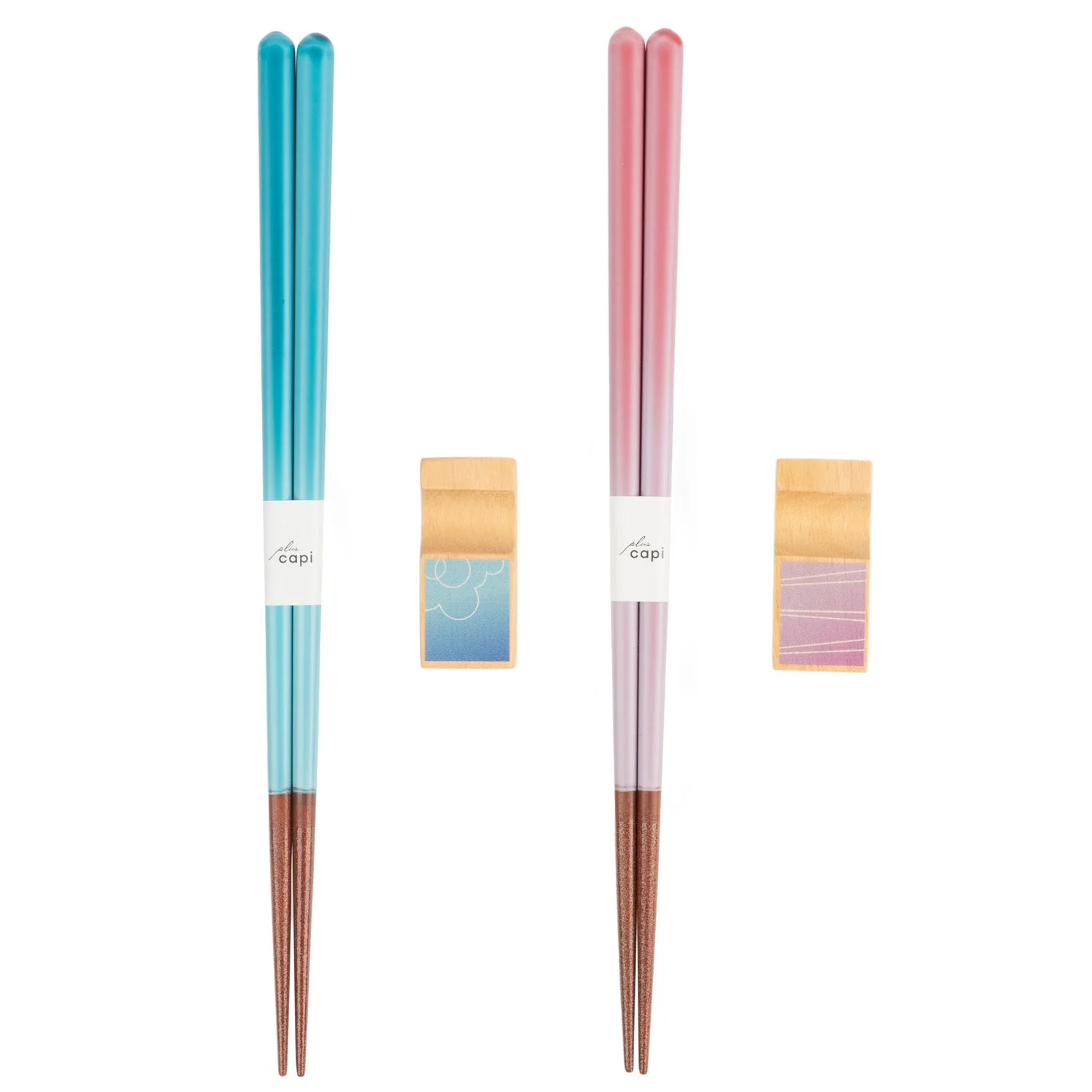Turquoise and Pink Wonderful Mealtime Japanese Chopstick Set - Image 2
