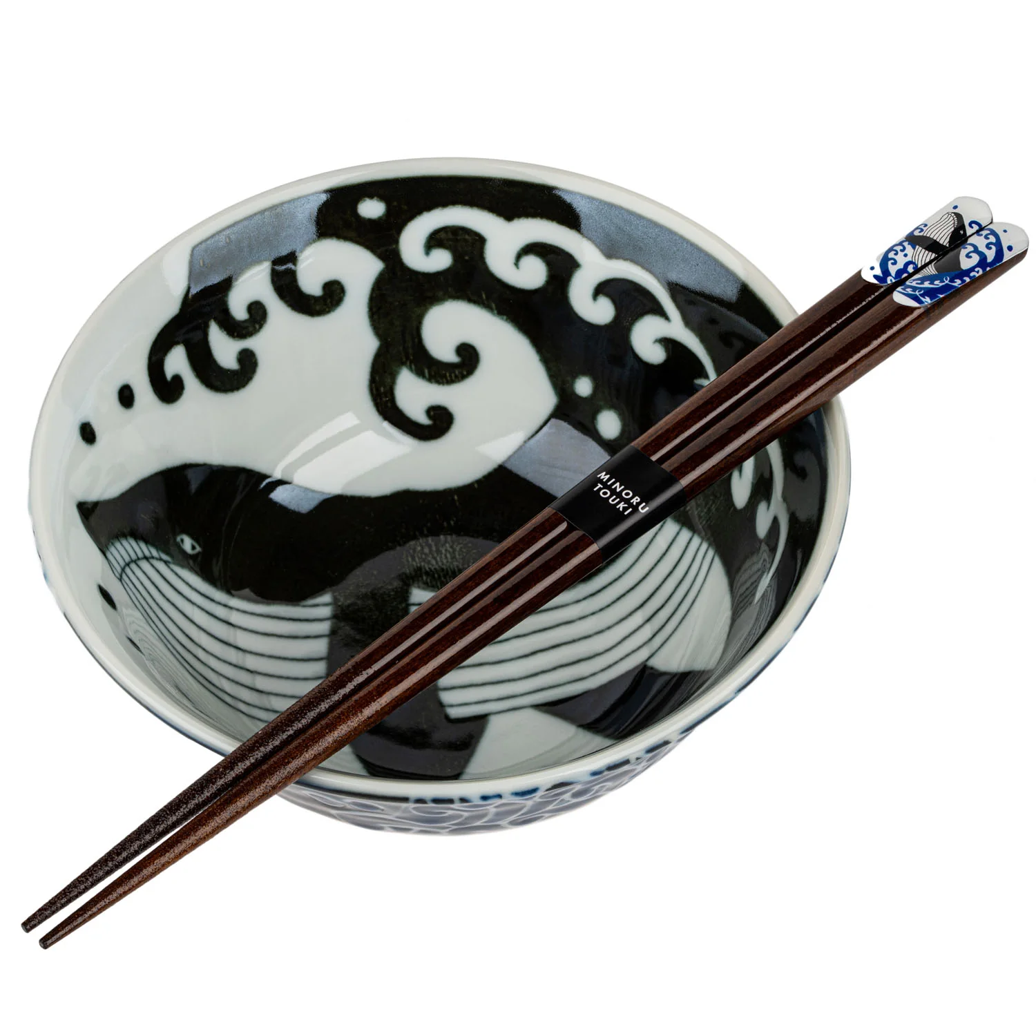 Whale Indigo Blue Japanese Bowl Gift Set - Image 3