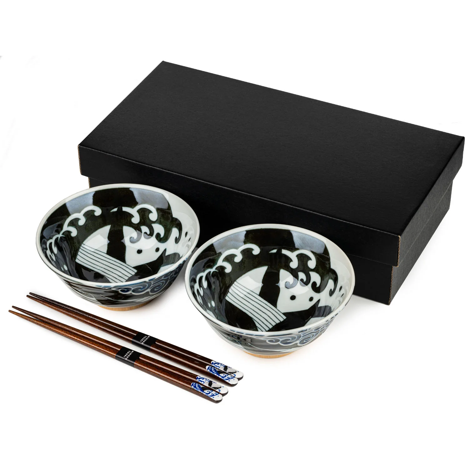 Whale Indigo Blue Japanese Bowl Gift Set - Image 6