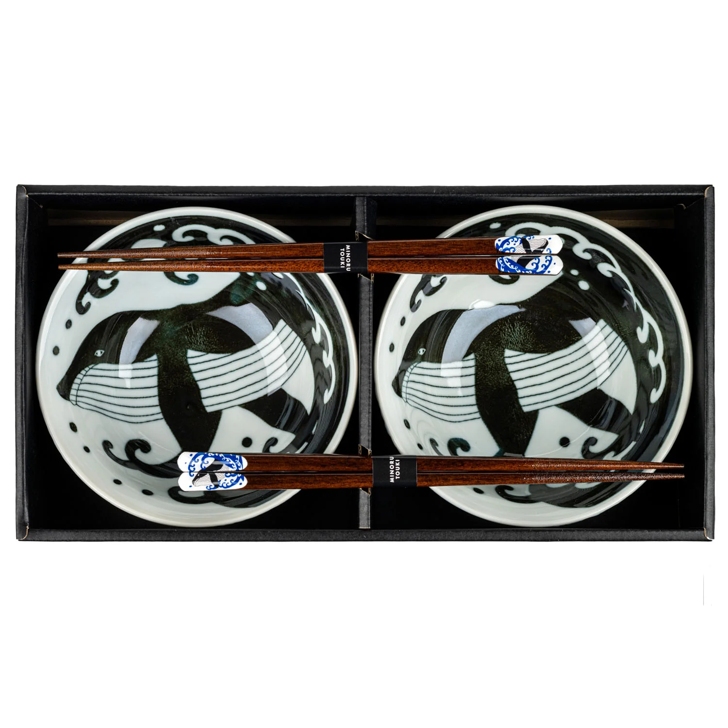 Whale Indigo Blue Japanese Bowl Gift Set - Image 7